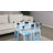 Adjustable Height Kids Table & 4 Chairs Combo, Anti-Slip Stable Legs Toddler 5PCS Play Activity Table Set, Practical Children Learning Playing Furniture for Household Classroom Nursery Daycare-1532300520