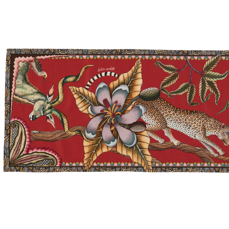 Table Runner - Pangolin Park - Small, Royal Red, 94'' L x 16'' W