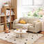 Causeuse-coussin beige standard en polyester