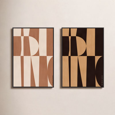 Hues of Geometry 2-Piece Wall Art Set