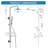38"H 6 in Exposed Rain Shower Seystem With Handheld Shower (Valve Not Included)-110204854