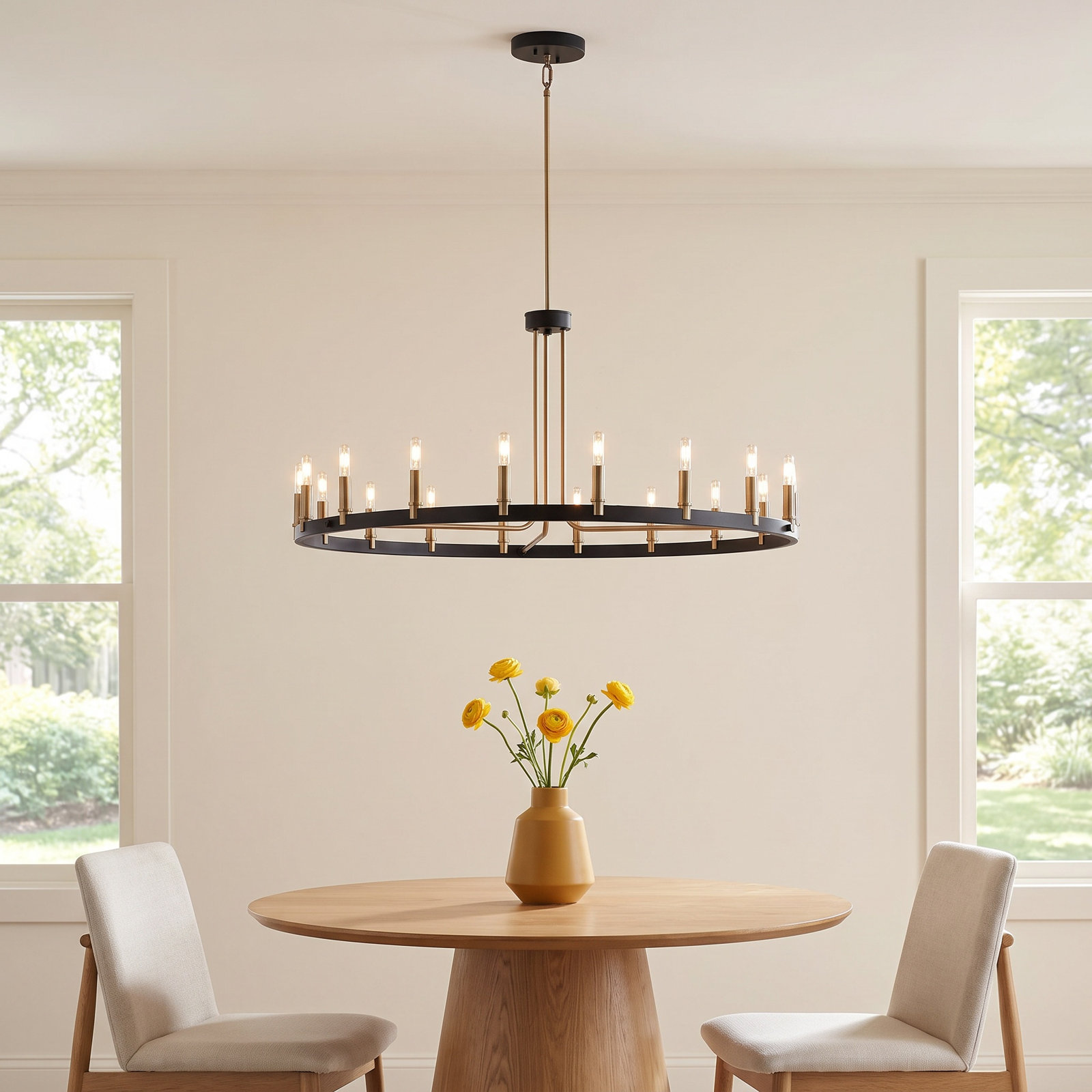Webber 18-Light Chandelier, 18.5" H x 42" W x 42" D