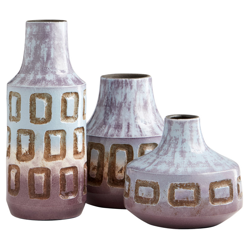 Bako Handcrafted Ceramic Table Vase, 15" H x 6" W x 6" D