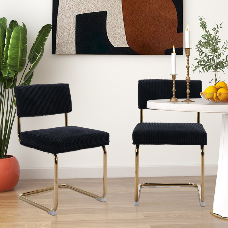 Chaise d'appoint en tissu, Noir