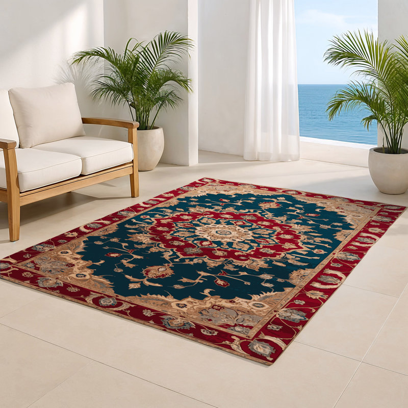 Tapis d'intérieur et d'extérieur Tabriz, Rectangle 5 pi x 7 pi