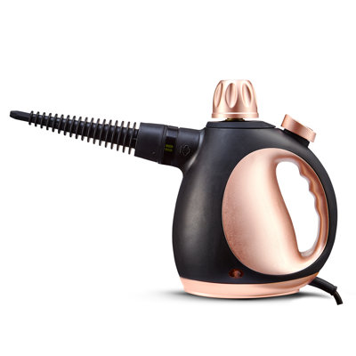 Tower THS10 Handheld Steam Cleaner, Includes Crevice Tool, Flexible Hose, 1050 W, Brush Tool, Microfiber Cloth, Blue, 250 ml Capacity