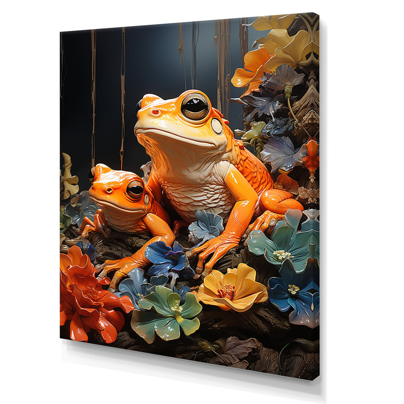 «Expressionist Frog Spirit» sur impression sur toile, H 44 po x l 34 po x P 1,5 po, Toile tendue