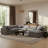Itala Velvet U-Shaped Sectional Reversible-94482571