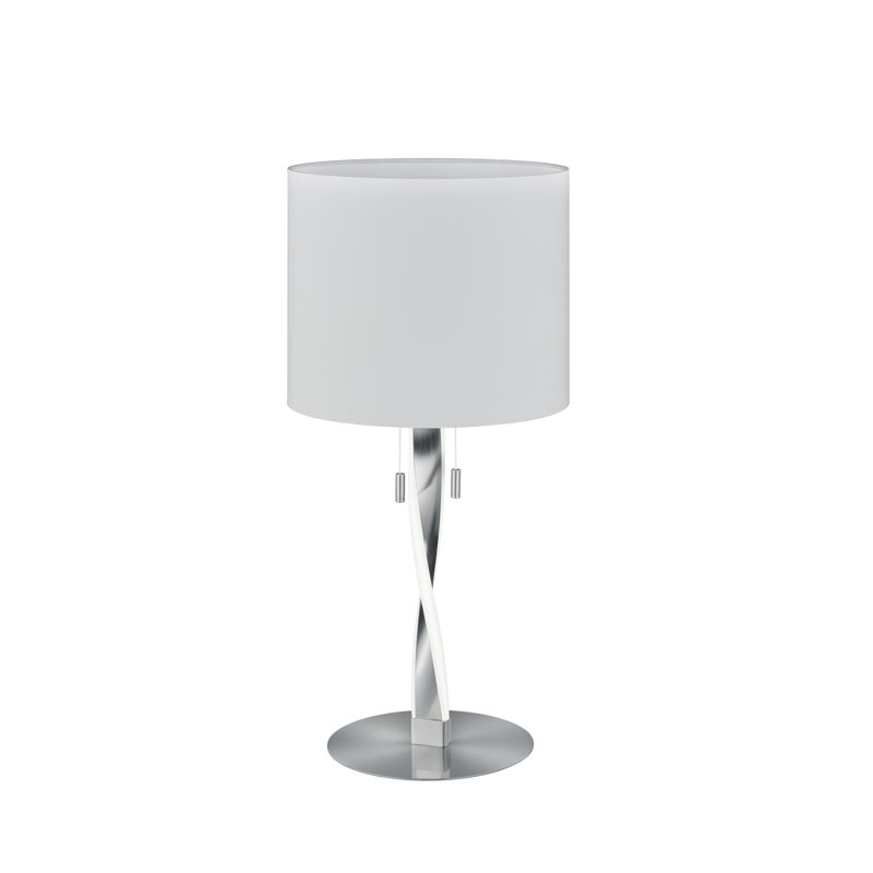 Icarus 62cm Table Lamp, White, Silver
