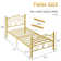 Auxter 38" Metal Platform Bed Frame with Parisian Style Headboard and Footboard, Heavy-duty Slats Support, Under Bed Storage, No Box Spring Needed