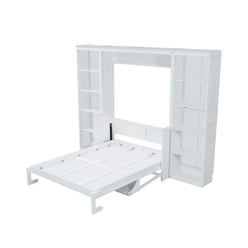 Lit escamotable avec bureau et bibliothèque Murphy, Lit double