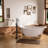 Single-Handle Floor Mount Tub Faucet With Hand Shower & Diverter Modern Outdoor/Indoor Thermostatic Faucet-128592466