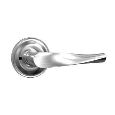 Levier d'intimité Bravura 935-0 sur rosette ronde traditionnelle en nickel satiné - LH