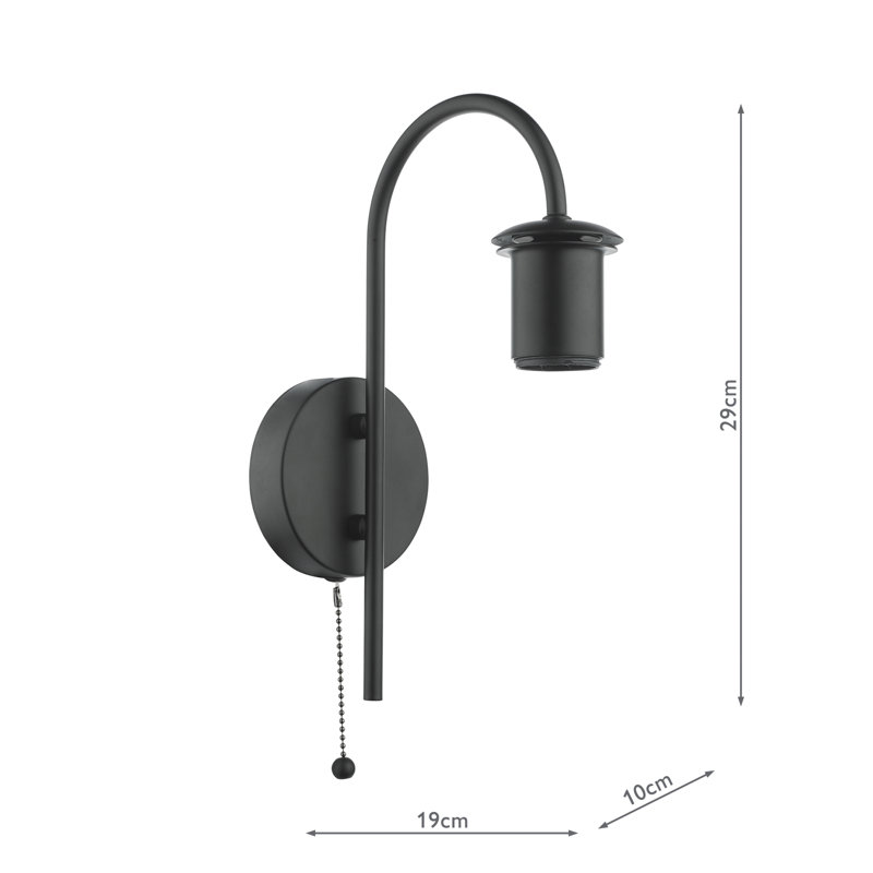Wall Light, Satin Black