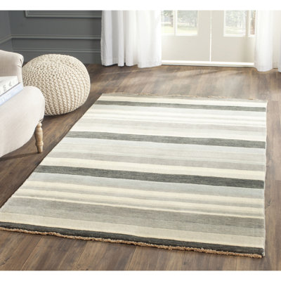 Sabiel Tibetan Hand Loomed Wool Striped Rug