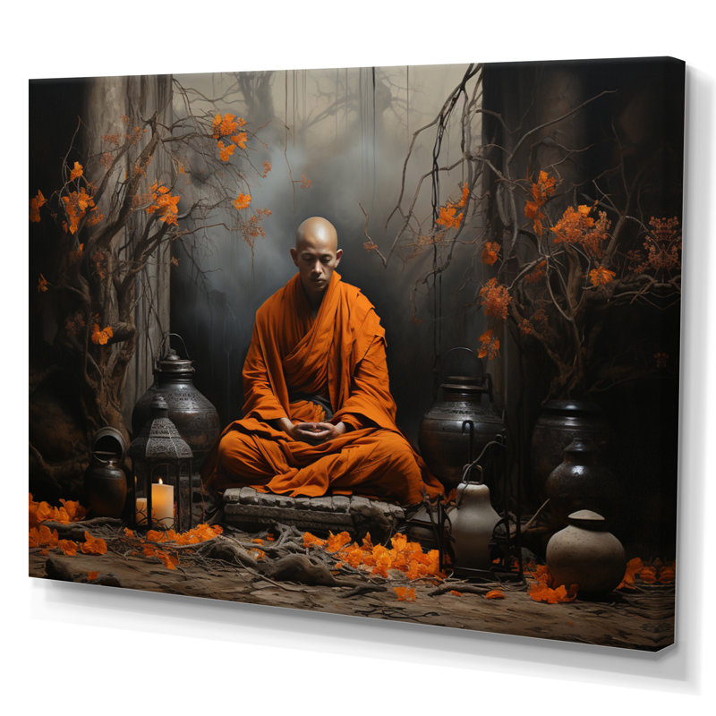 Sérénité religieuse et spirituelle, H 24 po x l 32 po x P 1 po, Toile tendue