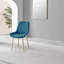 Edzard Double Pedestal High Gloss Dining Table Set with 6 Luxury Velvet Dining Chairs-89191899-50896978