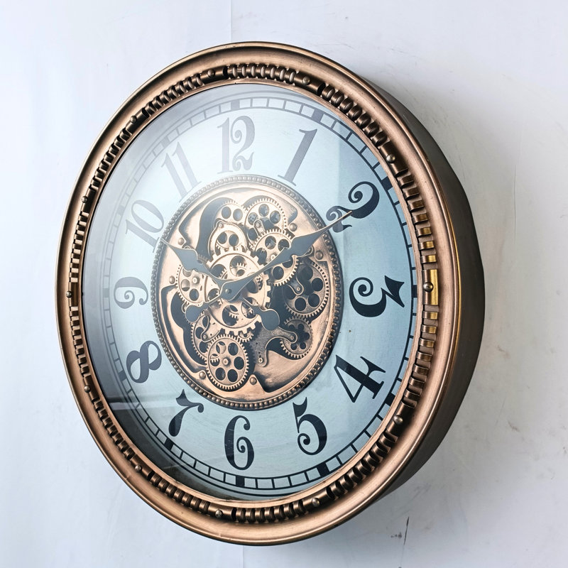 THE GEARS CLOCK Wall Clock with Real Moving Gears MO-LI_ 26 in Round LA-CONDAMINE