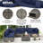 7 Pieces Outdoor Patio Set with WPC Coffee Table-578499584