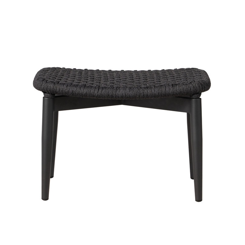 Ottoman, Dark Gray, Matte Charcoal