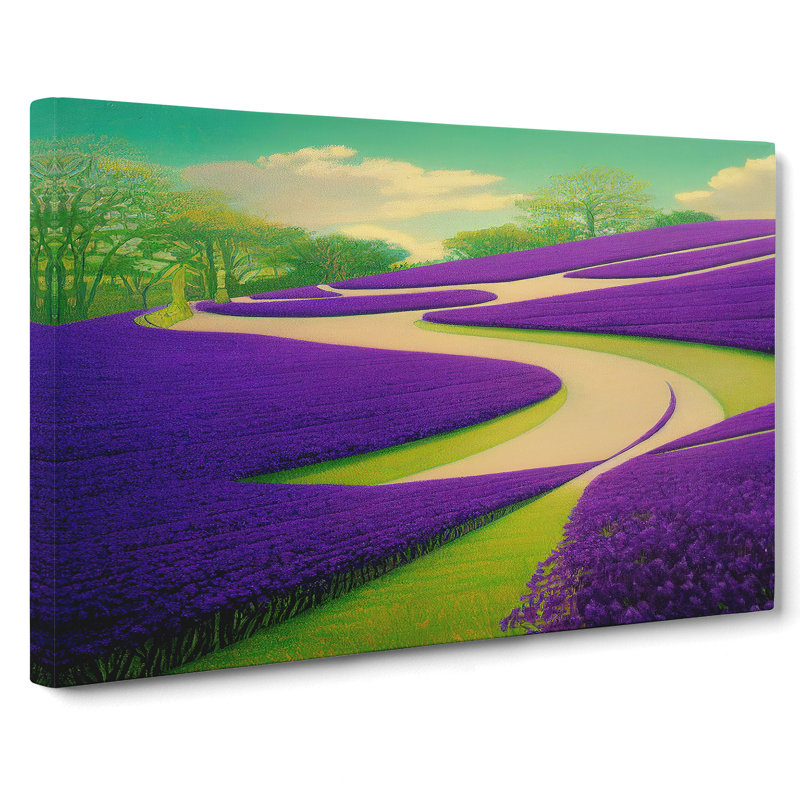 Quirky Bluebell Field - Wrapped Canvas, 35cm H x 50cm W x 3cm D