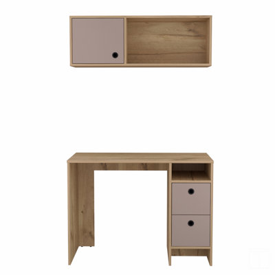 Ensemble de bureau, deux tiroirs, armoire murale, armoire à une porte