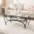 Ensemble de 3 tables basses décoratives en verre trempé Reiana