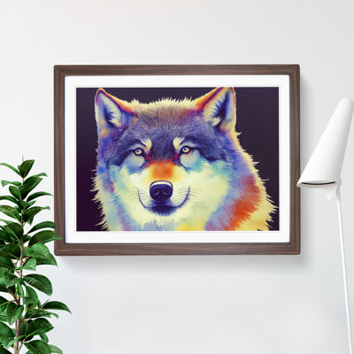 XH1022-10279X Wolf Watercolour Vol.1 - Single Picture Frame Painting
