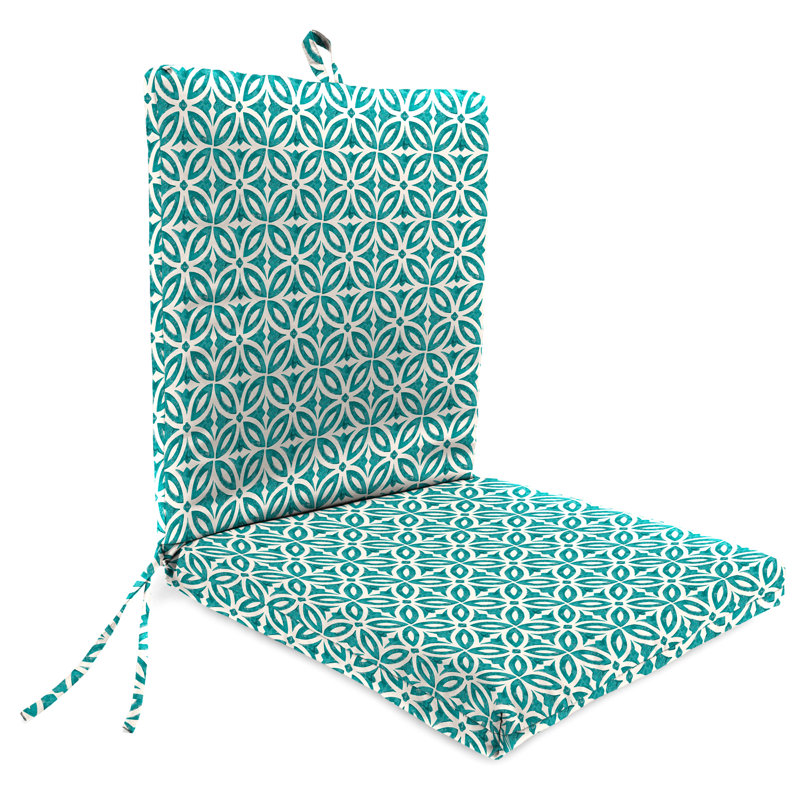 21" x 44" Outdoor Chair Cushion with Ties and Loop, Mimala Celestial