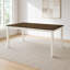 Table de salle à manger extensible de style ferme UNAROZ avec placage de chêne et pieds en hévéa massif-1293531001