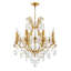 Lustre traditionnel en laiton antique 13 lumières avec cristal-239396816