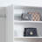 Devi White Wall Mounted Wood Closet System-1881790168