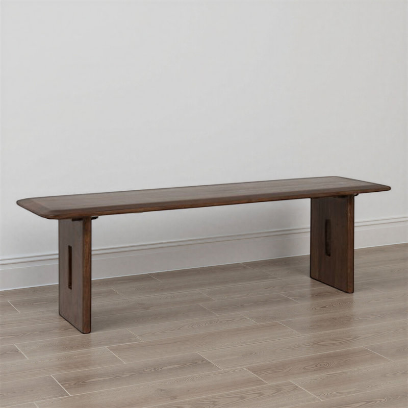 Banc rectangulaire en bois d'acacia