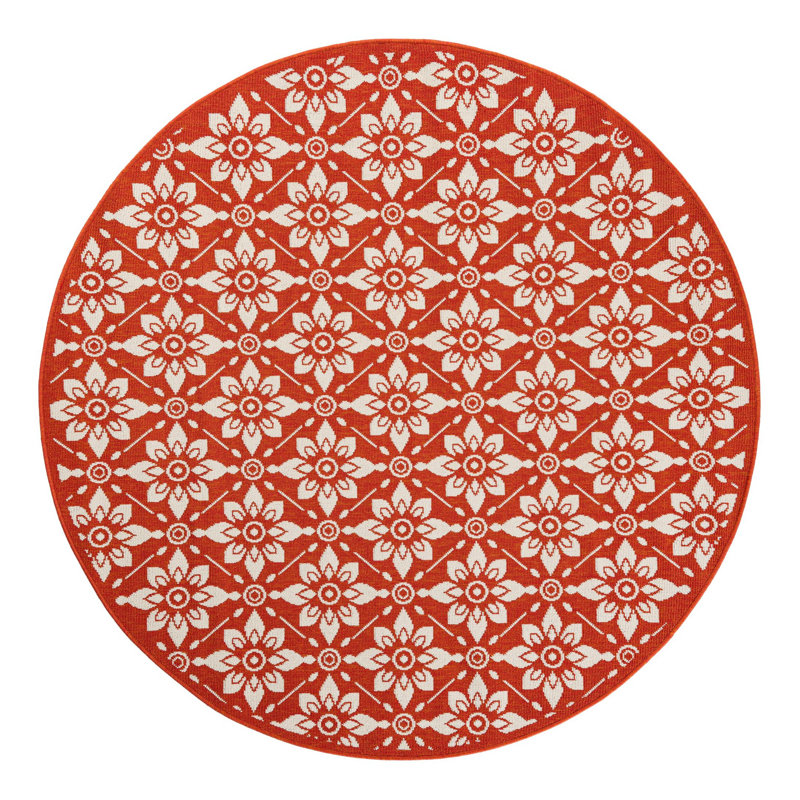 Tapis d'extérieur à treillis, Rond 6 pi 1 po