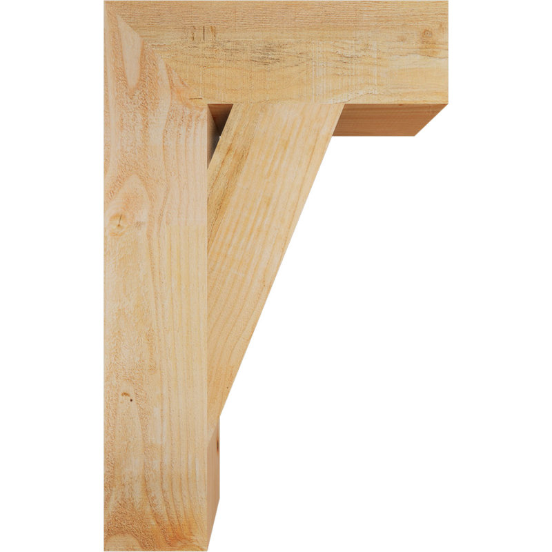 Traditional Block Bracket, Douglas Fir (Rough Sawn), 32" H x 6" W x 20" D