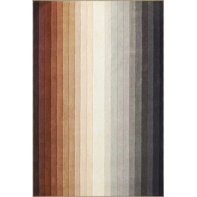 Colorful Vertical Linear Striped Woven Base Washable Carpet