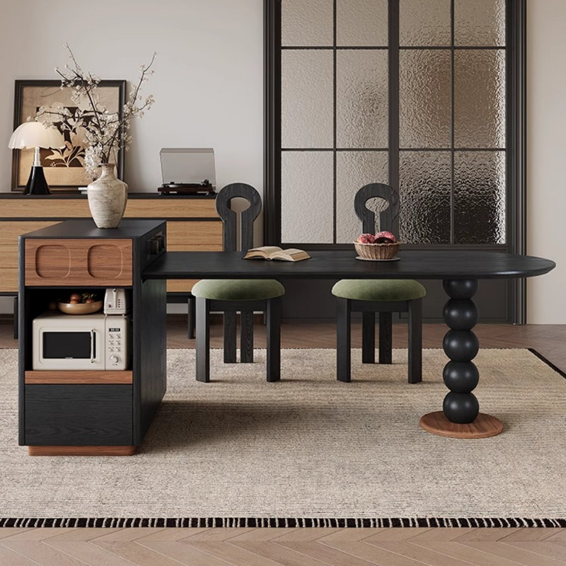 French Simple Design Black Dining Table