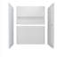60 in. x 32 in. 4-Piece Direct-to-Stud Alcove Shower Wall Kit in White