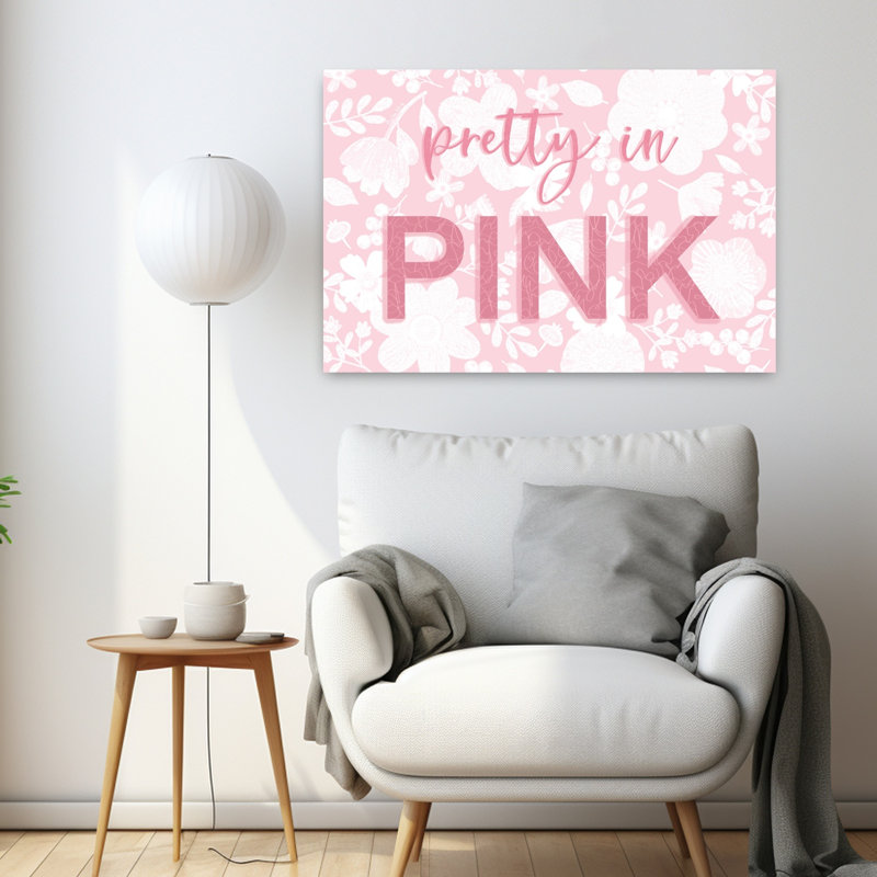 «Pretty In Pink», art contemporain abstrait, H 24 po x l 36 po