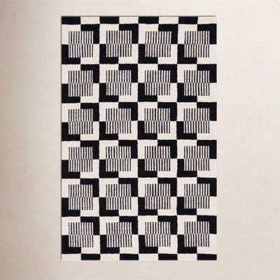 Harton Hand-Tufted Geometric Rug
