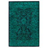 Overdyed Hand-Knotted Wool Modern-Contemporary Green Area Rug 2' 8" x 4' 1"