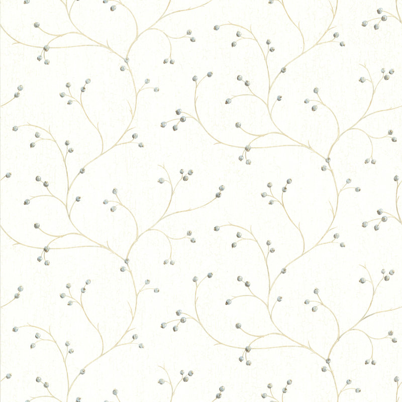 Papier peint embossé floral 33 'x 20,5 "Countryside Rosehip Trail, Bleuet