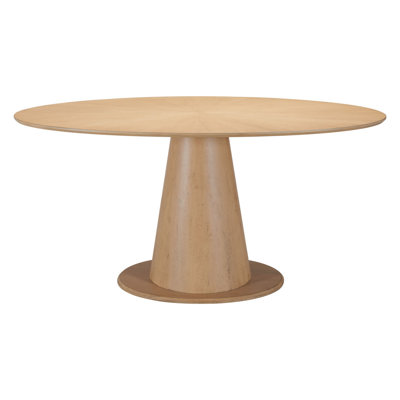 Table de salle à manger ovale en bois massif 71 po