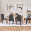 4PCS Faux Leather Dining Room Chairs High Back Padded Rubberwood Legs-1468611353