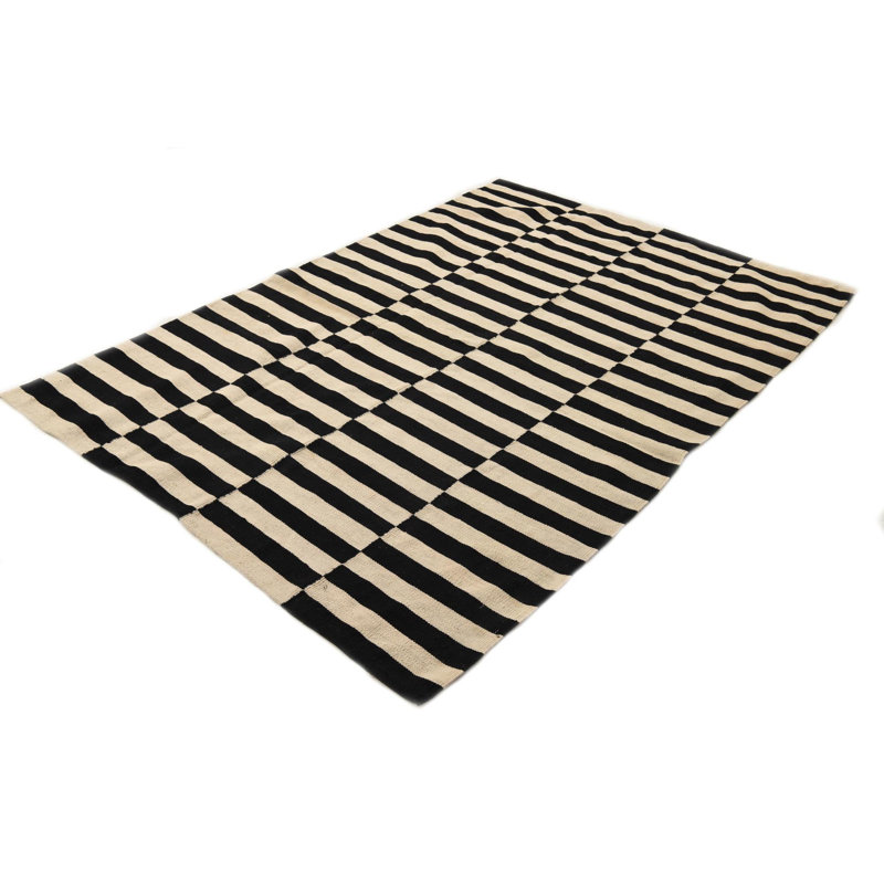 Tapis noir et blanc Jessen