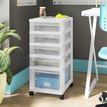 Naivees 8 Drawer Storage Cart and Personal Organizer, Heavy-Duty Plastic  Storage Drawers Mobile Cabinet with Casters, Large Containers for Storing