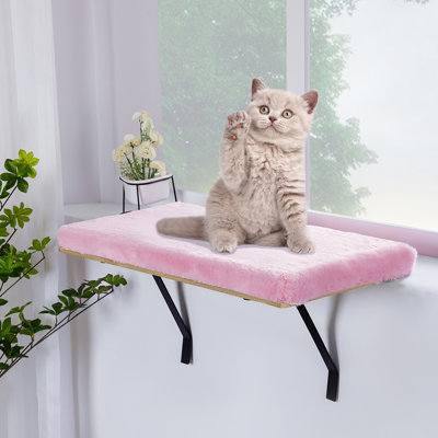 Cat Window Perch-Mounted Shelf Bed For Cat-Funny Sleep DIY Kitty Sill Window Perch- Washable Foam Cat Seat