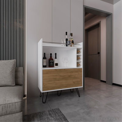 Bar, 1 porte, 4 tablettes