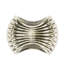 BARRINGTON PINCHED RECTANGLE KNOB; BURNISHED SILVER FINISH