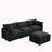 3-Seater Comfy Cloud Couches with Movable Ottoman-1405754215